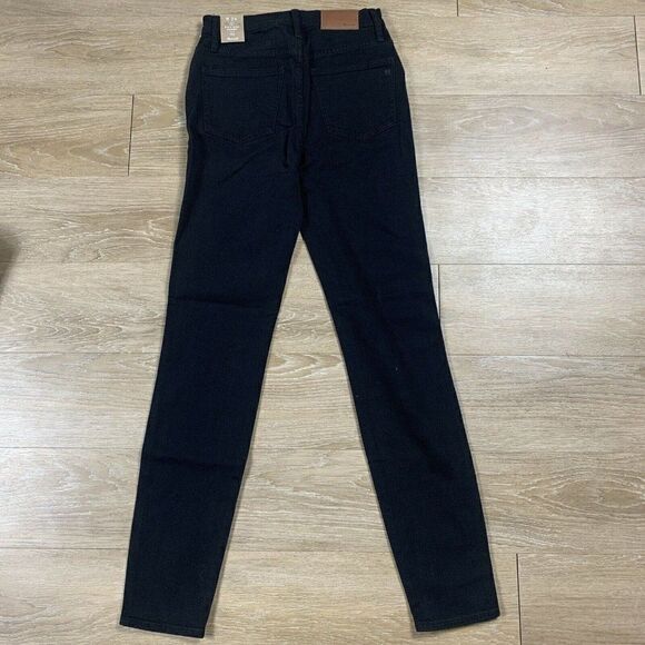 Madewell Tall 10” High Rise Skinny Jean Black 24 - Picture 2 of 3